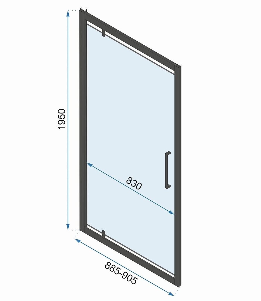 Suihkukaappi Rea Rapid Swing Chrome Kromi 90 x 90 hinta ja tiedot | Suihkukaapit ja suihkunurkat | hobbyhall.fi