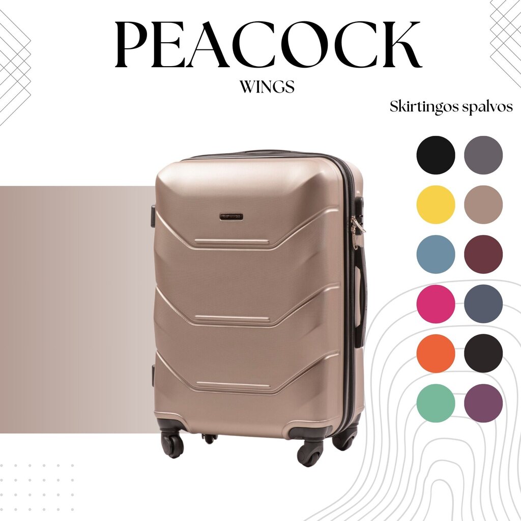 Pieni matkalaukku Wings Peacock XS, vaaleanruskea hinta ja tiedot | Matkalaukut ja -kassit | hobbyhall.fi