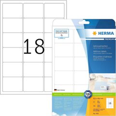 Herma 4501 -osoitetarra DIN A4, 63,5 x 46,6 mm, 25 arkkia, paperi, matta, valkoinen hinta ja tiedot | Toimistotarvikkeet | hobbyhall.fi