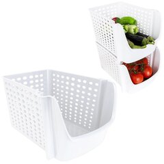 Vihannes- ja hedelmälaatikko, valkoinen, 29x21x16 cm hinta ja tiedot | Astiat | hobbyhall.fi
