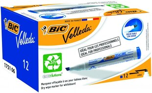 Valkotaulutussi Bic Velleda 1751 4-6 mm, ristipää, sininen, 12 kpl. 751066 hinta ja tiedot | Kirjoitusvälineet | hobbyhall.fi