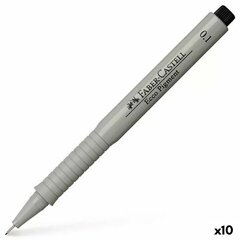 Tussi Faber-Castell Ecco Pigment, 0,1 mm., musta, 10 kpl. hinta ja tiedot | Taide- ja askartelutarvikkeet | hobbyhall.fi