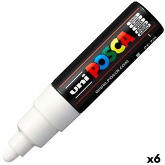 Tussi Posca PC-7M, valkoinen, 6 kpl hinta ja tiedot | Taide- ja askartelutarvikkeet | hobbyhall.fi