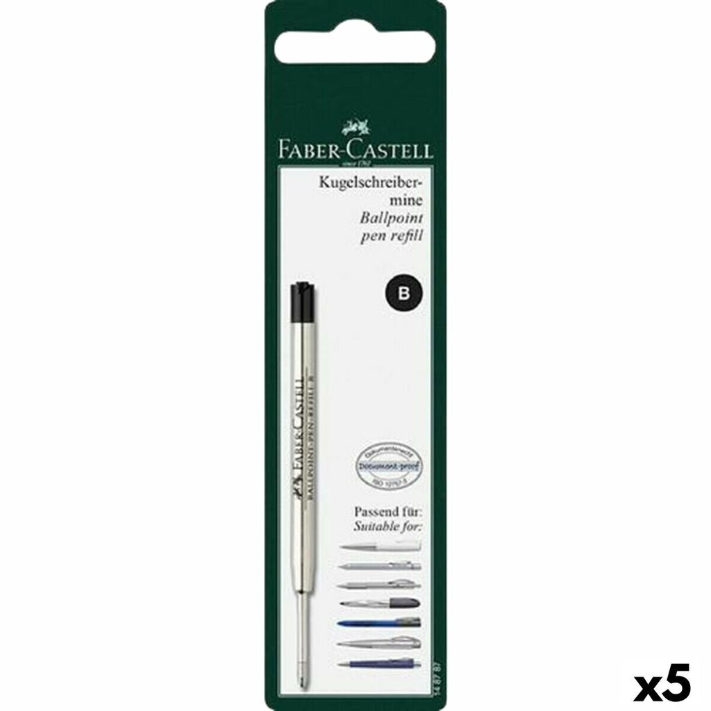 Kynäkärki Faber-Castell, 5 kpl, musta hinta ja tiedot | Kirjoitusvälineet | hobbyhall.fi