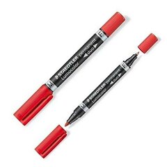 Tuplatussi Staedtler Lumocolor 348, punainen, 10 kpl hinta ja tiedot | Kirjoitusvälineet | hobbyhall.fi