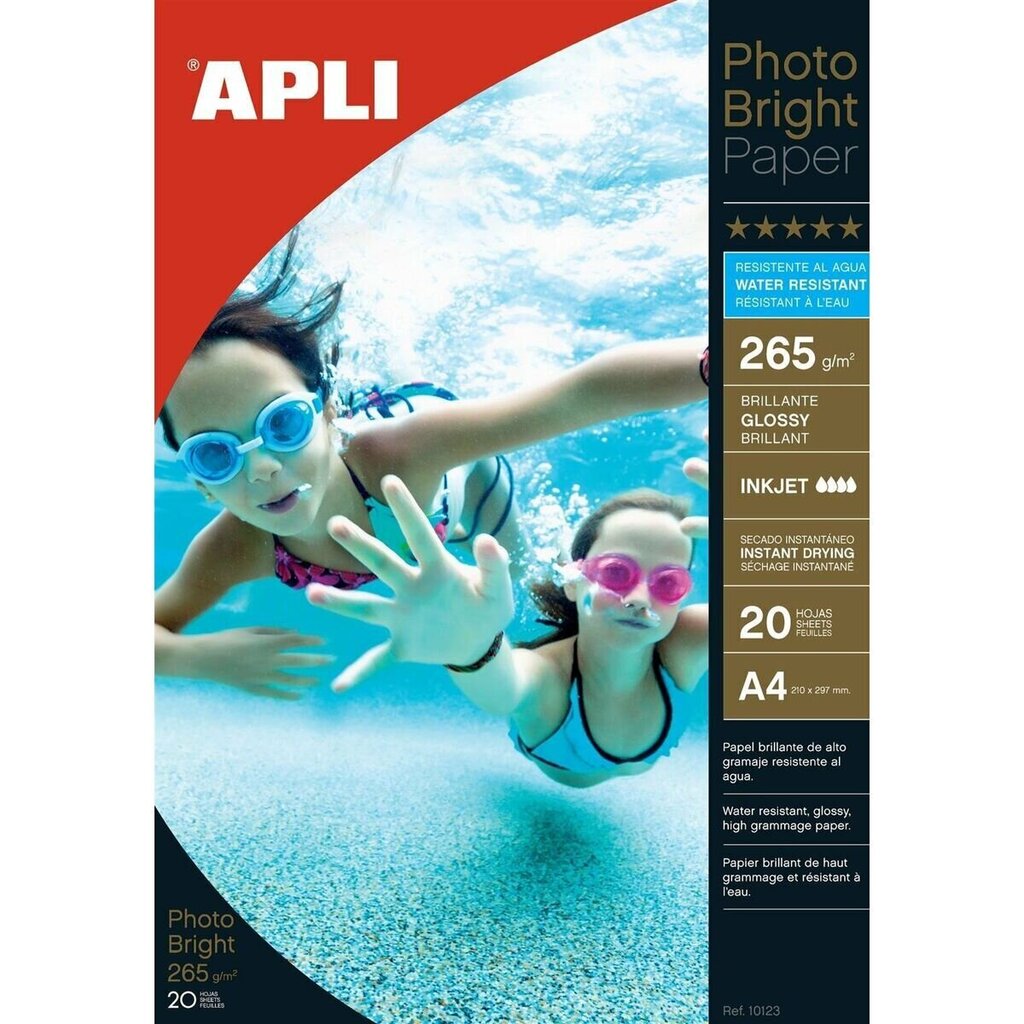 Valokuvapaperi Apli Photobright, A4, kiiltävä hinta ja tiedot | Toimistotarvikkeet | hobbyhall.fi