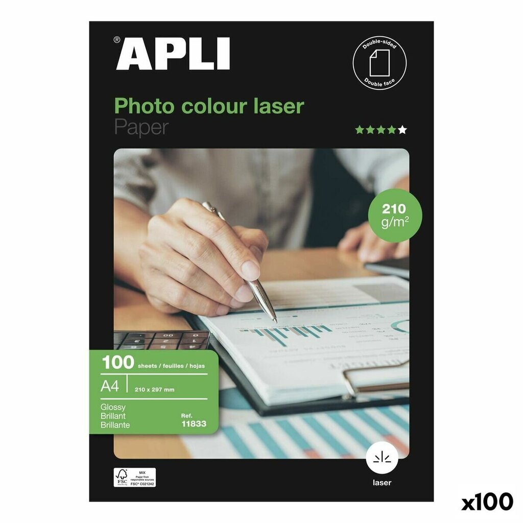 Valokuvapaperi Apli Laser, A4, kiiltävä hinta ja tiedot | Toimistotarvikkeet | hobbyhall.fi