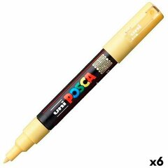 Tussi Posca PC-1M 6 kpl, keltainen hinta ja tiedot | Kirjoitusvälineet | hobbyhall.fi