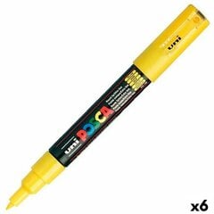 Tussi Posca PC-1M Keltainen 6 kpl hinta ja tiedot | Toimistotarvikkeet | hobbyhall.fi