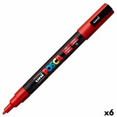 Tussi Posca PC-3M Red 6 kpl hinta ja tiedot | Toimistotarvikkeet | hobbyhall.fi