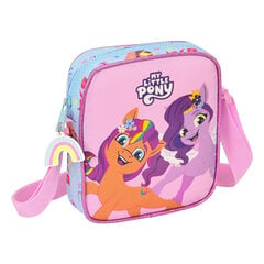 Lasten käsilaukku My Little Pony Wild & ilmainen, Sininen Pinkki 16 x 18 x 4 cm hinta ja tiedot | Koulureput ja -laukut | hobbyhall.fi