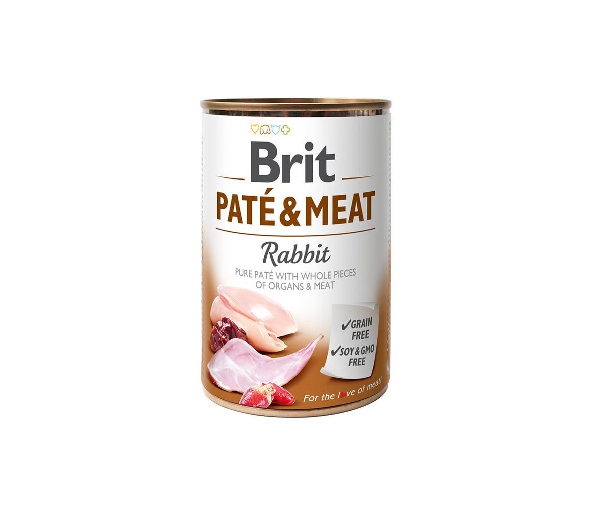 Brit Care Rabbit Paté & Meat koiran märkäruoka, 400 g hinta ja tiedot | Koiran märkäruoka | hobbyhall.fi