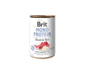 Brit Care Mono Protein Lamb&Rice märkäruoka allergikoille ja herkälle ruoansulatukselle, 400 g hinta ja tiedot | Koiran märkäruoka | hobbyhall.fi