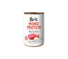 Brit Care Mono Protein Beef&Rice märkäruoka allergikoille, 400 g hinta ja tiedot | Koiran märkäruoka | hobbyhall.fi