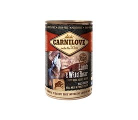 Carnilove Wild Meat Lamb&Wild Boar viljaton, märkäruoka, 400 g hinta ja tiedot | Koiran märkäruoka | hobbyhall.fi