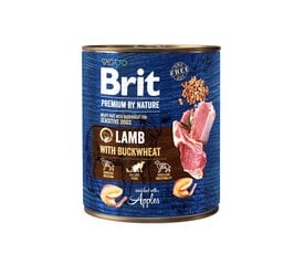 Brit Premium by Nature Lamb märkäruoka koirille, joilla on herkkä ruoansulatus, 400 g hinta ja tiedot | Koiran märkäruoka | hobbyhall.fi