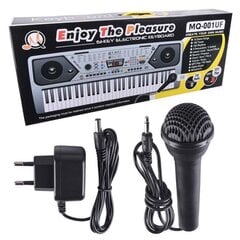 MQ 001 UF Keyboard kosketinsoitin mikrofonilla lapsille USB MP3 radio hinta ja tiedot | Kosketinsoittimet | hobbyhall.fi