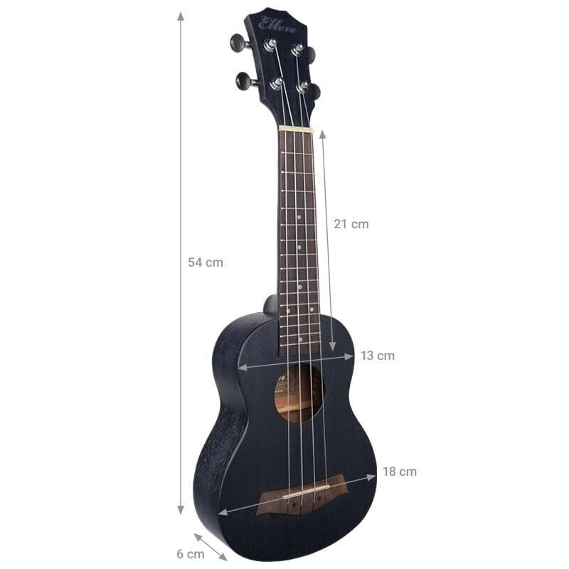 Ukulele NN Ellen Edition, musta hinta ja tiedot | Kitarat | hobbyhall.fi