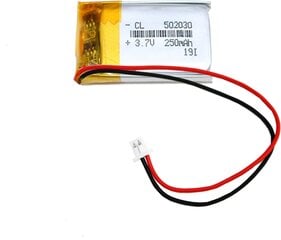 Litiumakku 3,7 V 250 mAh Malli 502030 hinta ja tiedot | Paristot | hobbyhall.fi