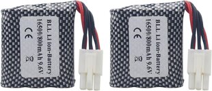 Ladattava litiumioniakku 9,6V 800mAh 20C, 2 kpl hinta ja tiedot | Paristot | hobbyhall.fi