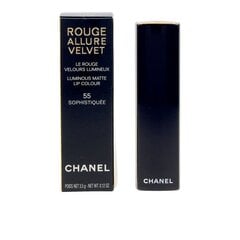 Mattapintaiset huulipunat Chanel Rouge Allure Velvet, 55 Sophistiquee, 3,5 g hinta ja tiedot | Huulipunat, huulikiillot ja huulirasvat | hobbyhall.fi