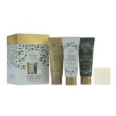 Kosmetiikkasetti The Scottish Fine Soaps Company Ginger Clove &amp; Mistletoe: vartalonpesuaine, 75 ml + vartalovoi, 75 ml + käsien ja kynsien voide, 75 ml + saippua, 40 g hinta ja tiedot | Vartalovoiteet ja -emulsiot | hobbyhall.fi