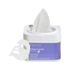 Kiinteyttävä kangasnaamio Mary & May Collagen Peptide Vital Mask, 400 ml, 30 kpl hinta ja tiedot | Kasvonaamiot ja silmänalusaamiot | hobbyhall.fi