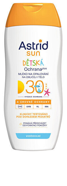 Aurinkosuojalotion lapsille vartalolle ja kasvoille Astrid Sun SPF30, 200 ml hinta ja tiedot | Aurinkovoiteet | hobbyhall.fi