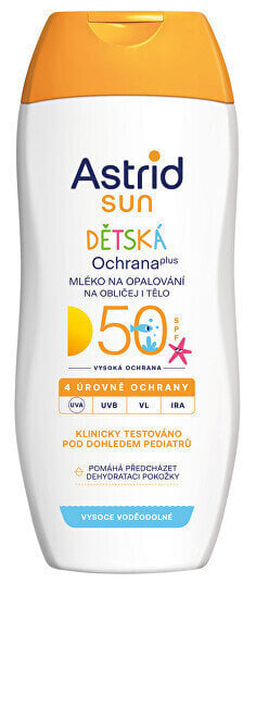 Astrid Sun aurinkosuojalotion lapsille vartalolle ja kasvoille SPF50, 200 ml hinta ja tiedot | Aurinkovoiteet | hobbyhall.fi