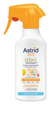 Suihkutettava aurinkosuojalotion vartalolle ja kasvoille lapsille Astrid Sun SPF30, 200 ml hinta ja tiedot | Aurinkovoiteet | hobbyhall.fi