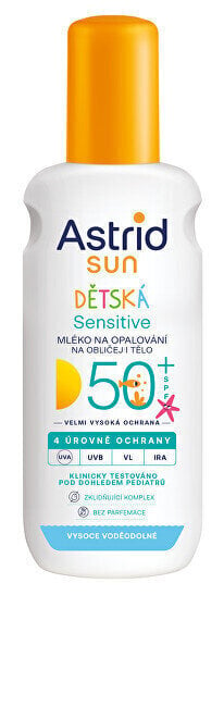 Astrid Sun SPF50+ lasten aurinkosuojalotion suihke vartalolle ja kasvoille, 150 ml hinta ja tiedot | Aurinkovoiteet | hobbyhall.fi