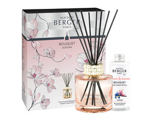 Setti Maison Berger Bolero Magnolia: kotituoksu tikkuineen Magnolia Pink, 180 ml + katalyyttisen lampun täyttö Magnolia Liliflora, 180 ml hinta ja tiedot | Huonetuoksut | hobbyhall.fi