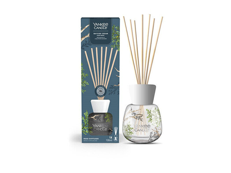 Kotituoksu tikkuilla Yankee Candle The Signature Bayside Cedar Reed, 100 ml hinta ja tiedot | Huonetuoksut | hobbyhall.fi