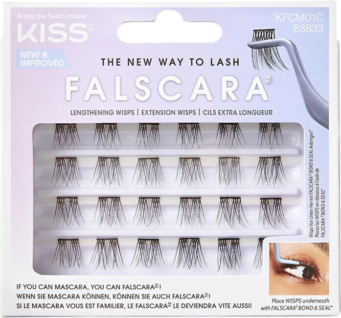 Tekokuituripset Kiss Lashes Falscara Shorty Wisps Multipack, 24 kpl hinta ja tiedot | Irtoripset ja ripsentaivuttimet | hobbyhall.fi