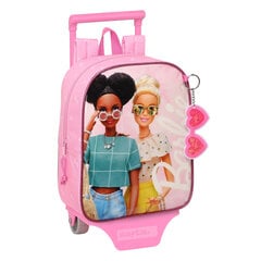 Reppu pyörillä Barbie Girl, pinkki, 22 x 27 x 10 cm hinta ja tiedot | Koulureput ja -laukut | hobbyhall.fi