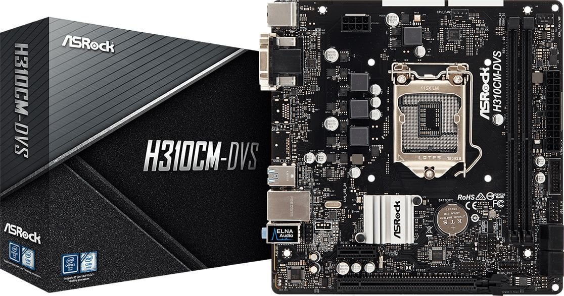 ASRock H310CM-DVS hinta ja tiedot | Emolevyt | hobbyhall.fi