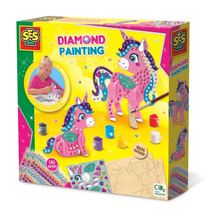 SES Kreat.fun Diam.palow.Unicorns 14134 41349 hinta ja tiedot | Kehittävät lelut | hobbyhall.fi