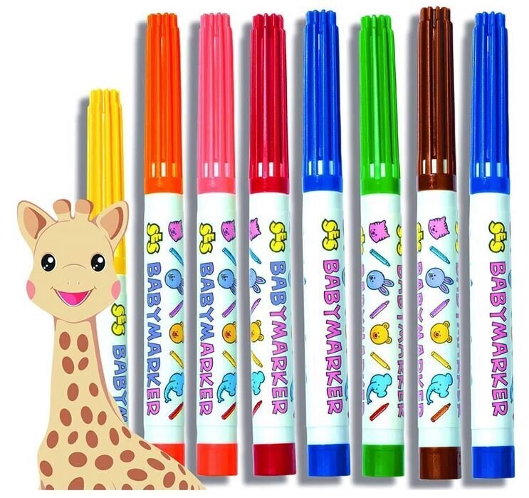 Tussit vauvoille SES My first markers Giraffe Sophie 14491 hinta ja tiedot | Kehittävät lelut | hobbyhall.fi