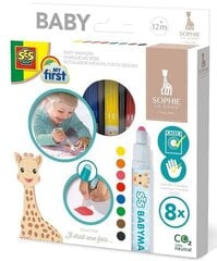 Tussit vauvoille SES My first markers Giraffe Sophie 14491 hinta ja tiedot | Kehittävät lelut | hobbyhall.fi