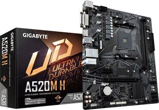 Gigabyte A520M H hinta ja tiedot | Emolevyt | hobbyhall.fi