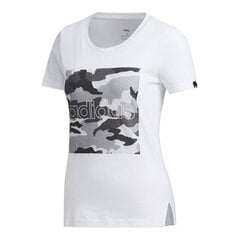 Naisten t-paita Adidas Boxed Camo S6432179, valkoinen hinta ja tiedot | Naisten T-paidat | hobbyhall.fi