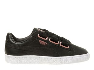 Basket heart leather wmns puma naiset black 36781702 hinta ja tiedot | Naisten urheilu- ja vapaa-ajan kengät | hobbyhall.fi