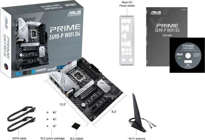 Asus PRIME Z690-P WIFI D4 hinta ja tiedot | Emolevyt | hobbyhall.fi