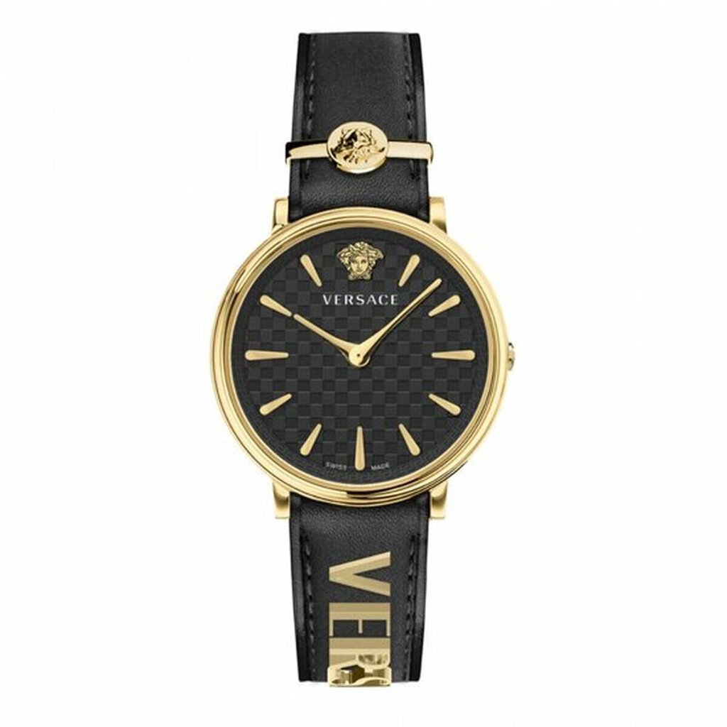 Naisten kello Versace V-Circle Leather Black hinta ja tiedot | Naisten kellot | hobbyhall.fi