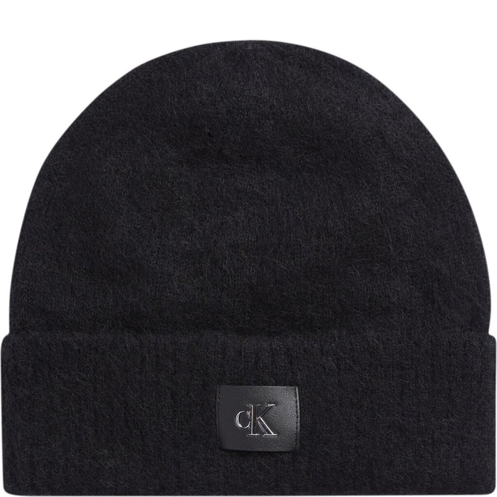 Hattu CALVIN KLEIN Minimal Monogram Beanie Black K60K611257BDS hinta ja tiedot | Naisten päähineet | hobbyhall.fi