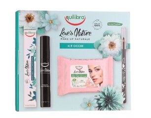 Tasapainottavaa, Zestaw Loves Nature silmiin: Mascara 12 ml + Silmänrajauskynä 1,1 g + Puhdistuspyyhkeet 10 kpl hinta ja tiedot | Silmämeikit | hobbyhall.fi