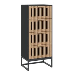 vidaXL Kaappi musta 40x30x95 cm tekninen puu hinta ja tiedot | Olohuoneen kaapit ja lipastot | hobbyhall.fi