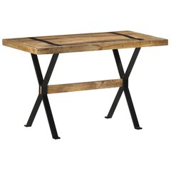 vidaXL Ruokapöytä 120x60x76 cm karkea mangopuu hinta ja tiedot | Ruokapöydät | hobbyhall.fi