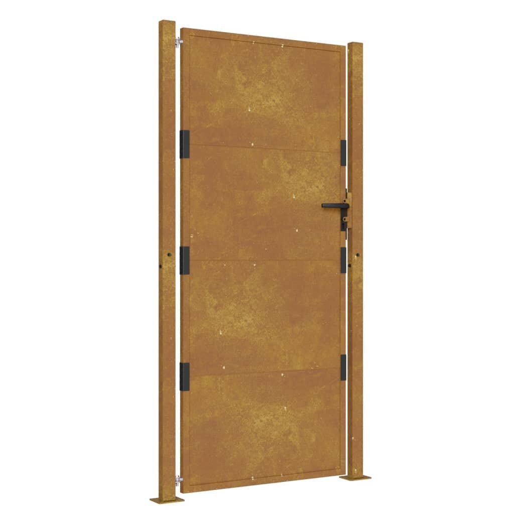 vidaXL Puutarhaportti 105x205 cm corten teräs hinta ja tiedot | Aidat ja tarvikkeet | hobbyhall.fi