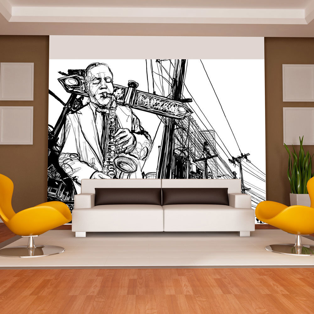 Valokuvatapetti - Saxophone recital on Broadway 200x154 cm hinta ja tiedot | Valokuvatapetit | hobbyhall.fi